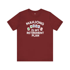 Mahjong Retirement Plan Tee, Fun Unisex T-Shirt for Game Lovers, Perfect Gift for Retirees, Mahjong Enthusiasts, Casual Wear