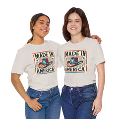 Made In America Cowboy Hat Graphic, Unisex Jersey Short Sleeve Tee
