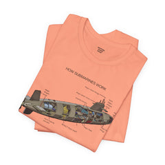 How Submarines Work Unisex Tee - Educational Graphic Shirt for Maritime Enthusiasts