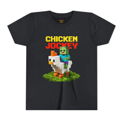 Youth Chicken Jockey Tee - Fun Gamer T-Shirt for Kids