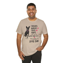 Personalized Dog Dad T‑Shirt — "Treats. Walks. Toys. Naps." Father's Day Gift