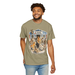 Front Graphic "Who Let the Cats Out?" Baldwin Harbor Animal Hospital Cute Vet Clinic T Shirt