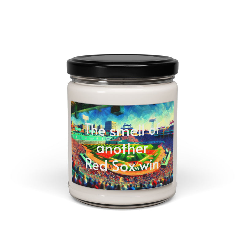 The smell of another Red Sox win scented 9 oz Candle, Unique Gift Idea, Baseball Candle, Boston Red Sox Pride, Game Day, Sport Themed Candle