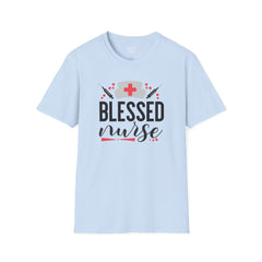 Blessed Nurse - Unisex Softstyle T-Shirt | Nurse Awareness, Medical Apparel, Gift For Her, Scrub Tee, Hospital Staff Gift, Registered Nurse