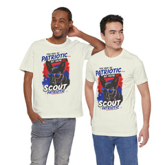 Personalized With Your Dogs Image and Name Patriotic Unisex Jersey Short Sleeve Tee