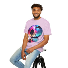 Bigfoot & Alien Nightscape T-Shirt — Sasquatch UFO Graphic Tee