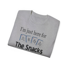 I'm Just Here For the Snacks Mahjong Tiles Unisex Ultra Cotton Tee / See our matching Coffee Mugs