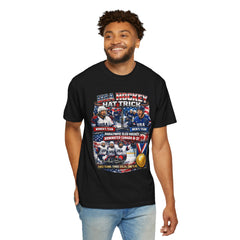 Hockey Hat Trick T-Shirt — USA Men's, Women's & Paralympic Gold Tribute 2026