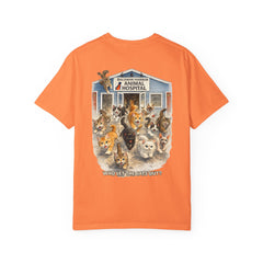 Back Graphic "Who Let the Cats Out?" Baldwin Harbor Animal Hospital Cute Vet Clinic T Shirt