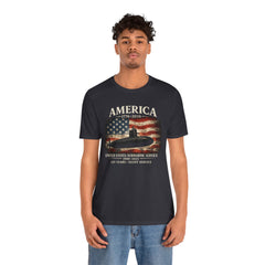 America 250th Submarine 125th Flag T-Shirt — Vintage USA Military Tee