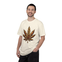 Vintage Leopard Cannabis Leaf T-shirt — Weed Lover Stoner Gift