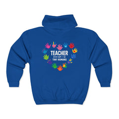 Colorful Teacher Of Tiny Humans Zippered Hoodie