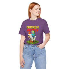 Video Game Chicken Jockey Tee - Unisex Short Sleeve T-Shirt