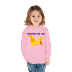 Flying high, dino-style! - Toddler Pullover Fleece Hoodie