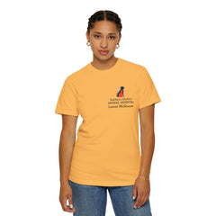 Lauren McGowan Front Logo Back Graphic Baldwin Harbor Animal Hospital "Who Let the Dogs Out?" Tee