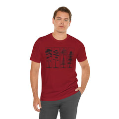 Nature-Inspired Unisex Jersey Tee, Tree Graphic T-Shirt, Eco-Friendly Fashion, Gift for Nature Lovers, Casual Wear, Outdoor Adventure