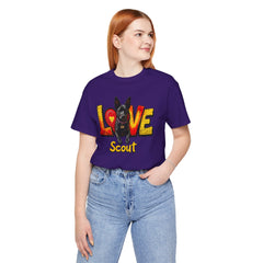 Personalized Love Your Dog T-Shirt — Designed with your dogs name and picture Graphic Tee