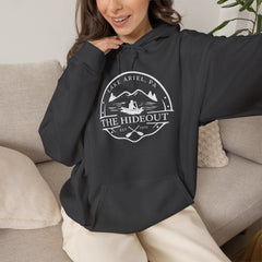 The Hideout Adventure Hoodie – Lake Ariel, PA Mountain Graphic Hooded Sweatshirt