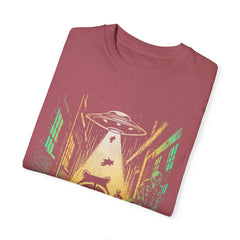 Raccoon UFO Funny Comfort Colors Graphic T-Shirt