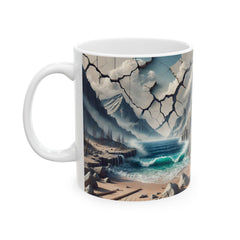 Serene Ocean Beach Nature-Inspired Ceramic Mug - 11oz & 15oz Options