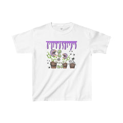 Kid Eating Halloween Plants  - Kids Heavy Cotton™ Tee