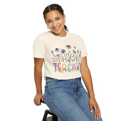 Floral Teacher Appreciation T-Shirt - Comfort Colors Soft