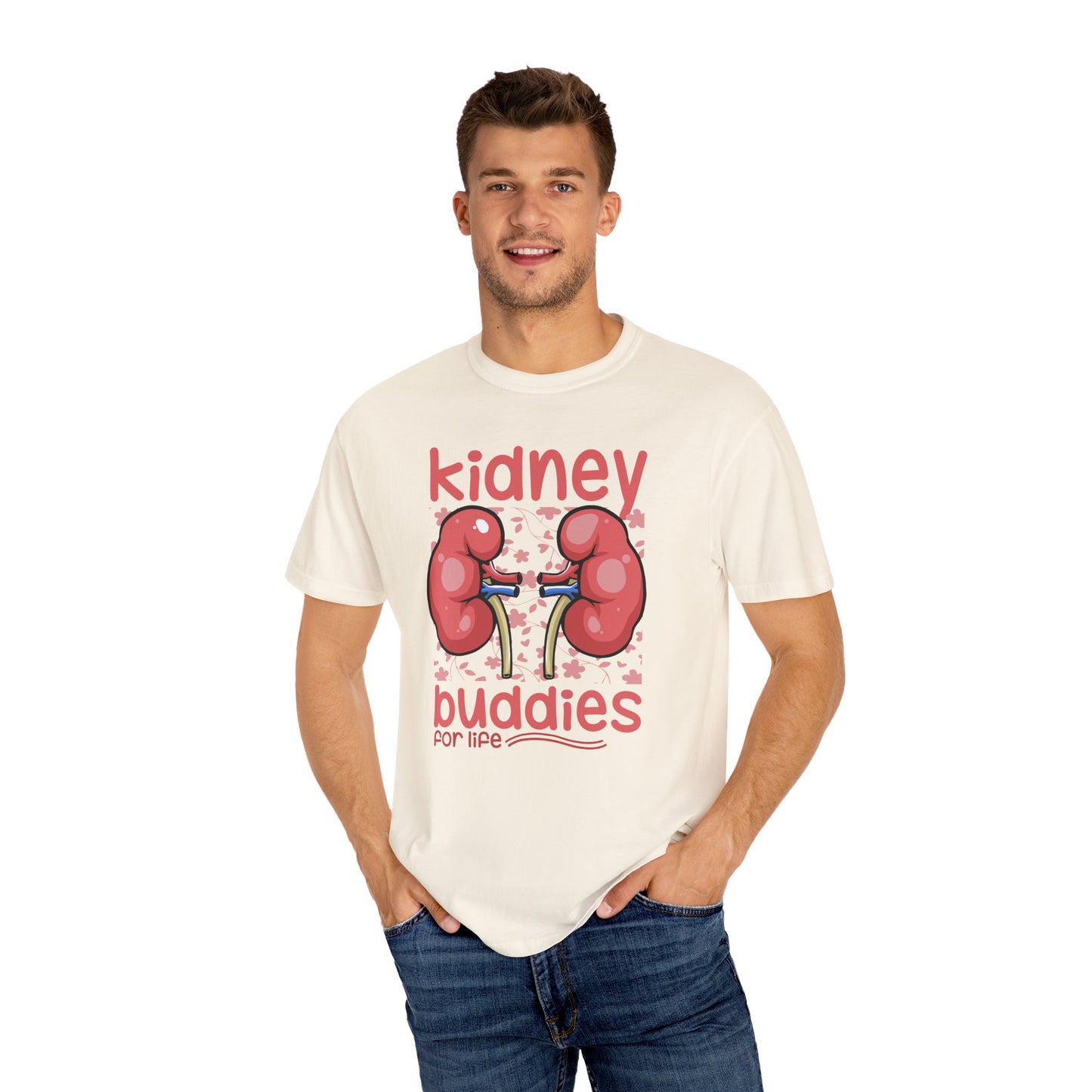 Kidney Buddies For Life, Graphic Unisex Garment-Dyed T-shirt