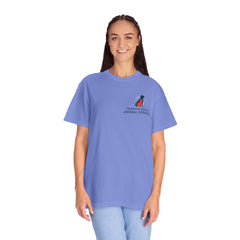 Front Logo Back Graphic Baldwin Harbor Animal Hospital "Who Let the Dogs Out?" Graphic Tee