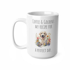 Golden retriever mug, dog lover gift, life is golden mug, ceramic dog mug, gift for her, gift for him, dog dad, dog mom, animal lover mug