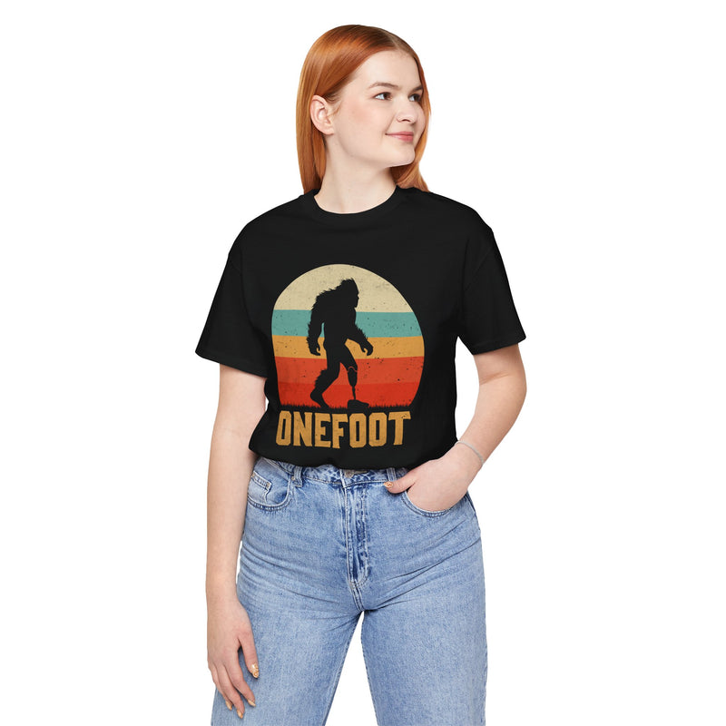 Retro Sunset Bigfoot Tee - Amputee Awareness T-Shirt