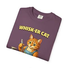 Whisker Cat Baking T-Shirt — Cute Cat Chef Graphic Tee