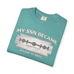 My SSN Became Razor Blades Graphic Vintage Submarine Veteran Tee