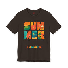 Summer Graphic Tee — Colorful Tropical "SUMMER" Typography T-Shirt