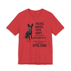 Personalized Dog Dad T‑Shirt — "Treats. Walks. Toys. Naps." Father's Day Gift