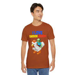 Video Game Movie I Love Chicken Jockey Tee - Unisex Short Sleeve T-Shirt
