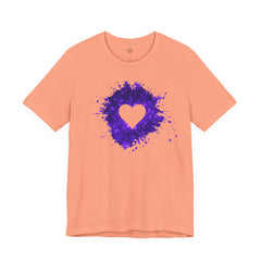Galaxy Heart Tee — Purple or Green Splatter Heart T-Shirt
