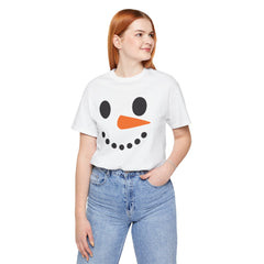 Snowman Face Graphic - Unisex Jersey Short Sleeve Tee