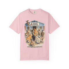 Front Graphic "Who Let the Cats Out?" Baldwin Harbor Animal Hospital Cute Vet Clinic T Shirt