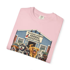 Front Graphic "Who Let the Dogs Out?" Baldwin Harbor Animal Hospital Cute Vet Clinic T Shirt