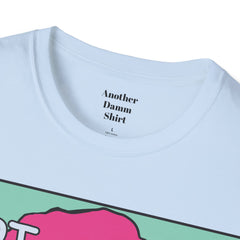 HOT Pink Cotton Candy Haired Pop Art Lady Unisex Softstyle T-Shirt