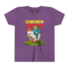 Youth Chicken Jockey Tee - Fun Gamer T-Shirt for Kids