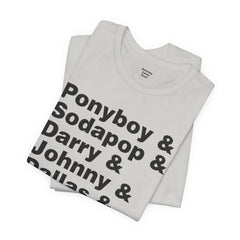 The Outsiders Shirt, Greasers Characters Shirt, Unisex Jersey Short Sleeve Tee
