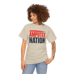 Amputee Nation Unisex Heavy Cotton Tee, Support Shirt, Gift for Amputees, Awareness Apparel, Casual Comfort Wear