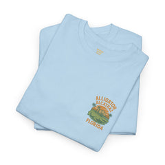Alligator Alcatraz Unisex Heavy Cotton Tee, Florida Souvenir Shirt, Travel Gift, Vintage Style Tee, Nature Lover Apparel
