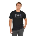 Peace Love Back The Blue in Arizona, Graphic Unisex Short Sleeve Tee