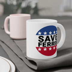 SAVE FERRIS Mug,Ferris Beuller,Movie Quote,Unique Gift,Gift for him,Gift for Her,80s Movie,80s movie memorabilia,retro film mug,Chicago gift
