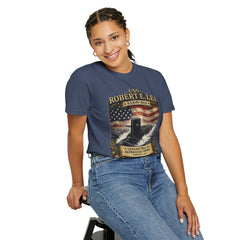 USS Robert E Lee SSBN 601 Submarine T-Shirt with a quote from its namesake