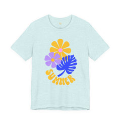 Summer Floral Tee — Retro Flowers & Monstera Design