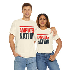Amputee Nation Unisex Heavy Cotton Tee, Support Shirt, Gift for Amputees, Awareness Apparel, Casual Comfort Wear