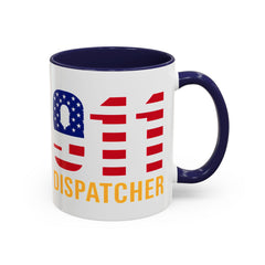 Vintage 911 Dispatcher Patriotic Coffee Mug, 11oz, 15oz